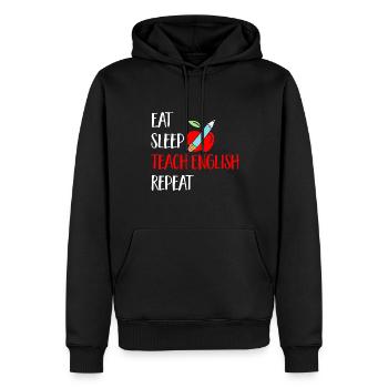 Lehrkraft Englisch Zweitsprache Fremdsprache - Männer Premium Bio Hoodie - Schwarz - Vorne - Nico (187cm)