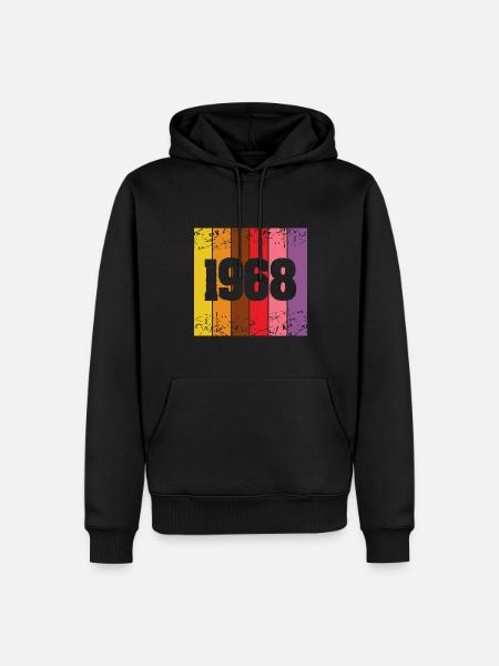 1968 - Men’s Premium Organic Hoodie - black