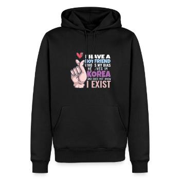 J’ai un petit ami Kpop Idol Fan K Drama Lover I - Sweat à capuche Premium bio Homme - noir - Devant - Nico (187cm)