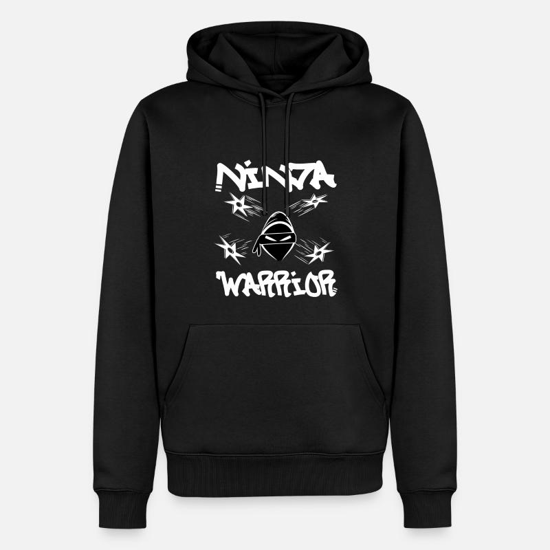 Guerrier ninja - Sweat à capuche Premium bio Homme - noir