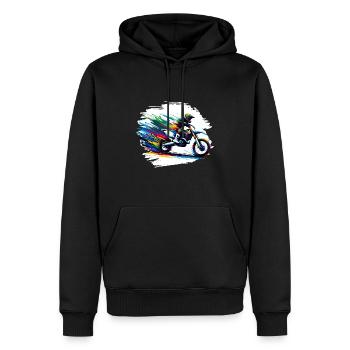Motocross Bike - Männer Premium Bio Hoodie - Schwarz - Vorne - Nico (187cm)