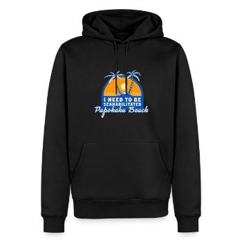I Need To Be Seahabilitated Papohaku Beach Summer - Männer Premium Bio Hoodie - Schwarz - Vorne - Nico (187cm)
