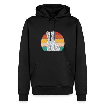 West Highland White Terrier Westie - Männer Premium Bio Hoodie - Schwarz - Vorne - Nico (187cm)