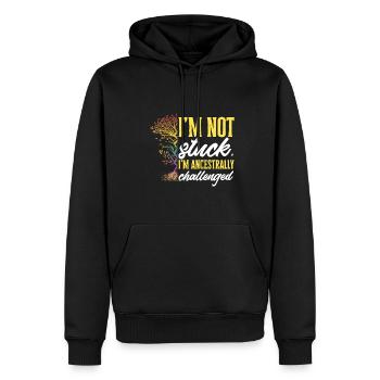 Généalogie Généalogie Généalogiste - Sweat à capuche Premium bio Homme - noir - Devant - Nico (187cm)