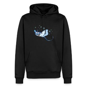 Stingray - Men’s Premium Organic Hoodie - black - Front - Nico (187cm)