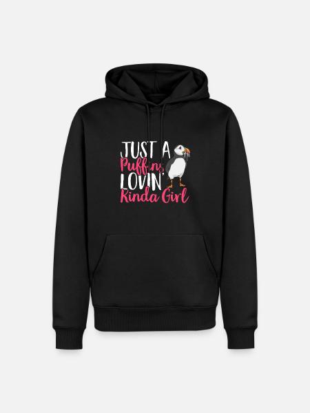 puffin puffin auke birds Lunde - Men’s Premium Organic Hoodie - black