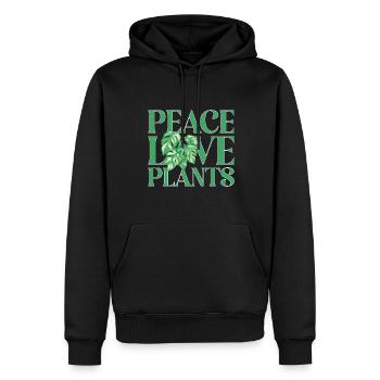 Monstera Deliciosa Albo Plante d’intérieur botanique - Sweat à capuche Premium bio Homme - noir - Devant - Nico (187cm)