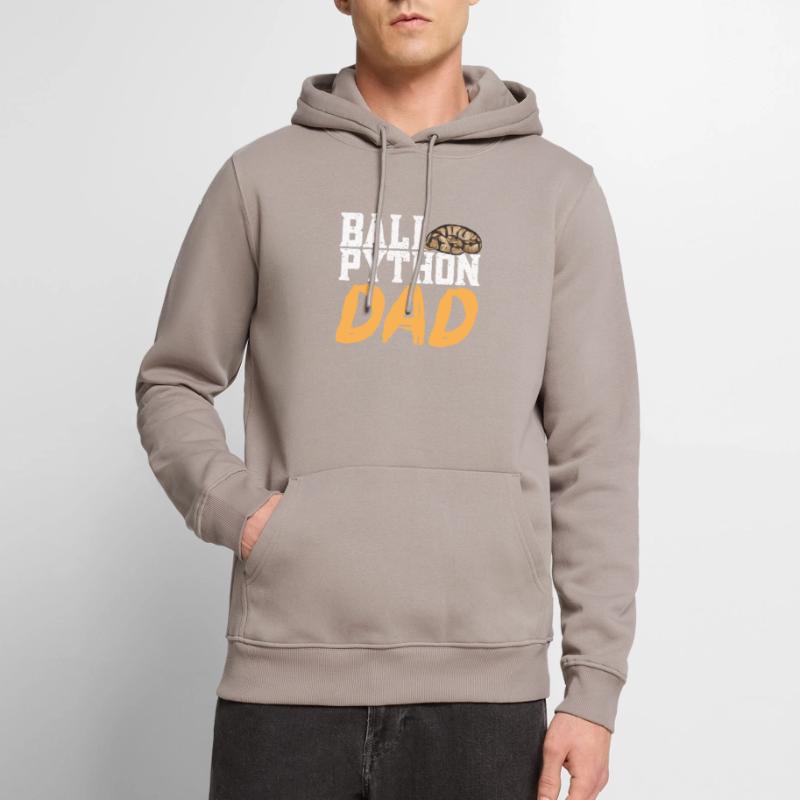 Ball Python Snake King Python Men’s Premium Organic Hoodie