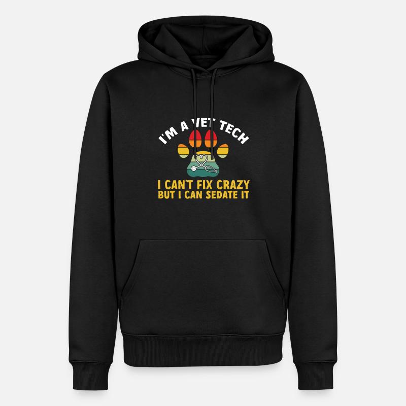Technicien vétérinaire vétérinaire Vet Tech - Sweat à capuche Premium bio Homme - noir
