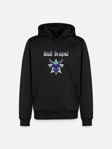 Hail Senpai Neon - Men’s Premium Organic Hoodie - black