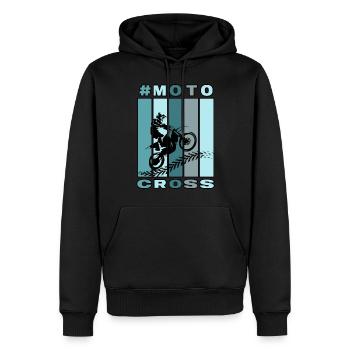 motocross motorsport motorrad dirtbike - Männer Premium Bio Hoodie - Schwarz - Vorne - Nico (187cm)