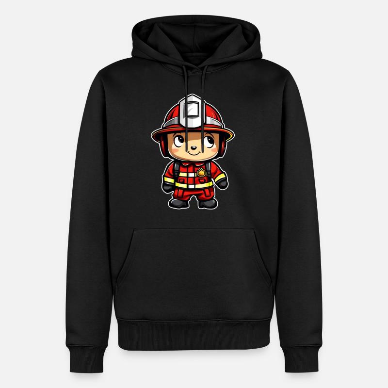 Pompier mignon - Sweat à capuche Premium bio Homme - noir
