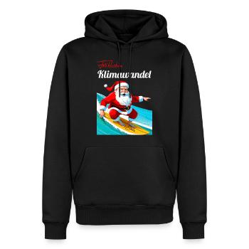 Fröhlichen Klimawandel - Männer Premium Bio Hoodie - Schwarz - Vorne - Nico (187cm)