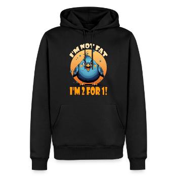I'm not fat, I'm 2 for 1! - Men’s Premium Organic Hoodie - black - Front - Nico (187cm)