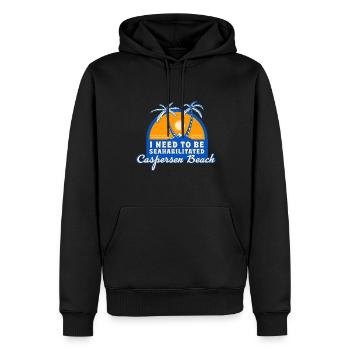 I Need To Be Seahabilitated Caspersen Beach - Männer Premium Bio Hoodie - Schwarz - Vorne - Nico (187cm)