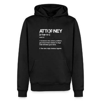Avocat plaidant Avocat Avocat - Sweat à capuche Premium bio Homme - noir - Devant - Nico (187cm)