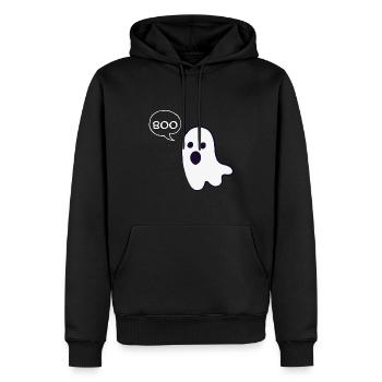 T-Shirt Ghost - Sweat à capuche Premium bio Homme - noir - Devant - Nico (187cm)