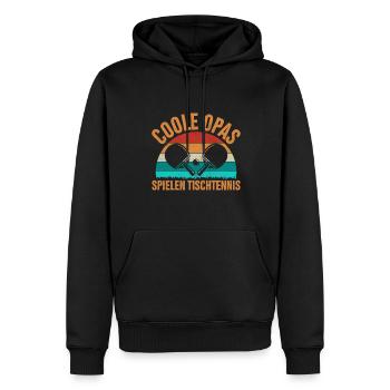 Geschenkidee Opa Tischtennis Tischtennisspieler - Männer Premium Bio Hoodie - Schwarz - Vorne - Nico (187cm)