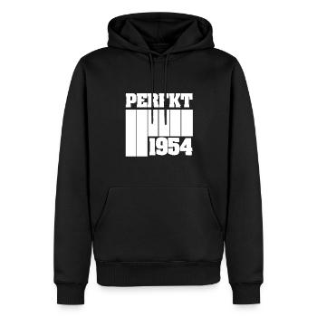 Einzigartig 1954 - Männer Premium Bio Hoodie - Schwarz - Vorne - Nico (187cm)