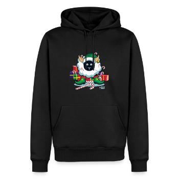 Une brebis et un elfe ? - Sweat à capuche Premium bio Homme - noir - Devant - Nico (187cm)
