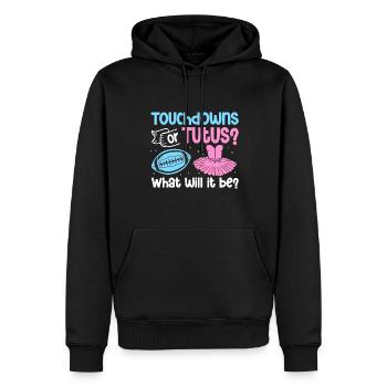 futur parent Annonce de bébé révéler le sexe - Sweat à capuche Premium bio Homme - noir - Devant - Nico (187cm)