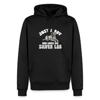 Silver Labrador Retriever Silver Lab - Sweat à capuche Premium bio Homme - noir - Devant - Nico (187cm)