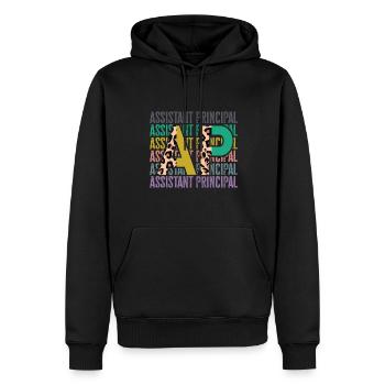 Deputy Principal - Men’s Premium Organic Hoodie - black - Front - Nico (187cm)
