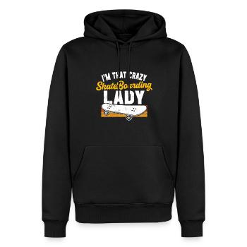 Skateboarding Crazy Skateboarding Lady für Skater - Männer Premium Bio Hoodie - Schwarz - Vorne - Nico (187cm)
