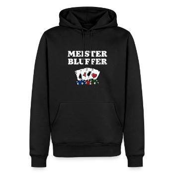 Master Bluffer Casino Poker Jeu Poker Poker - Sweat à capuche Premium bio Homme - noir - Devant - Nico (187cm)