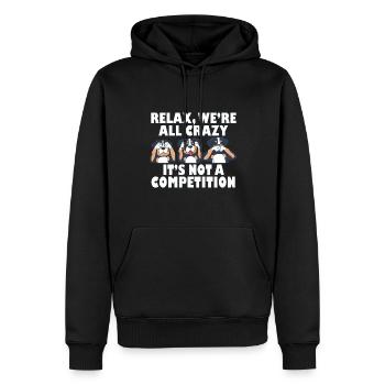 Rottweiler Dog Relax Nous sommes tous fous Ce n’est pas un - Sweat à capuche Premium bio Homme - noir - Devant - Nico (187cm)