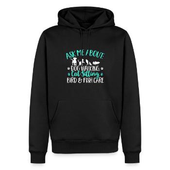Haustierbetreuung Katze Hund Haustiersitter - Männer Premium Bio Hoodie - Schwarz - Vorne - Nico (187cm)