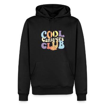 Cool Campers Club Camping Crew Hiking Lover Camp - Männer Premium Bio Hoodie - Schwarz - Vorne - Nico (187cm)