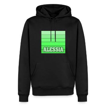 Fille Alessia - Sweat à capuche Premium bio Homme - noir - Devant - Nico (187cm)