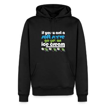 Tennis Drôle Si Vous Voulez Un Service Doux, Allez Chercher Un - Sweat à capuche Premium bio Homme - noir - Devant - Nico (187cm)