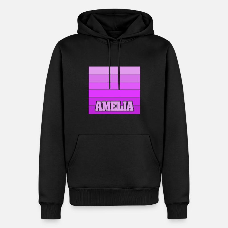 Amelia als Mädchenname - Männer Premium Bio Hoodie - Schwarz