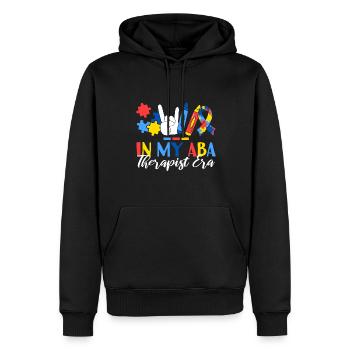 In My ABA Therapist Era Applied Behavior Analysis - Men’s Premium Organic Hoodie - black - Front - Nico (187cm)