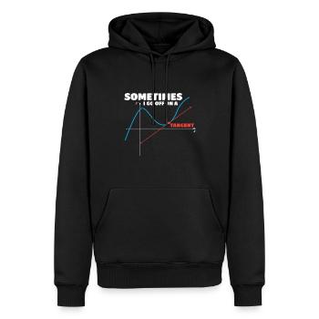 Math Humor Sometimes I Go Off On A Tangent - Men’s Premium Organic Hoodie - black - Front - Nico (187cm)