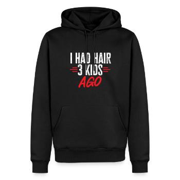 Bald Head Baldness Beard Bald Head - Men’s Premium Organic Hoodie - black - Front - Nico (187cm)