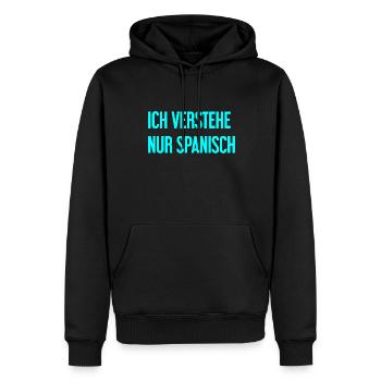 Ich verstehe nur Spanisch - Männer Premium Bio Hoodie - Schwarz - Vorne - Nico (187cm)