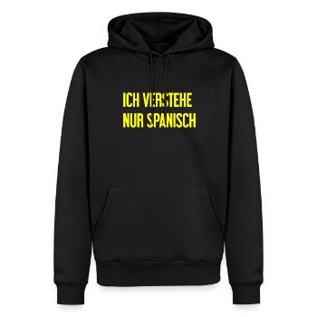 Ich verstehe nur Spanisch - Männer Premium Bio Hoodie - Schwarz - Vorne - Nico (187cm)