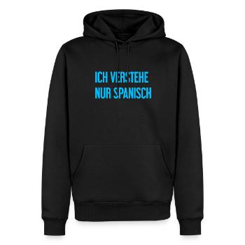Ich verstehe nur Spanisch - Männer Premium Bio Hoodie - Schwarz - Vorne - Nico (187cm)