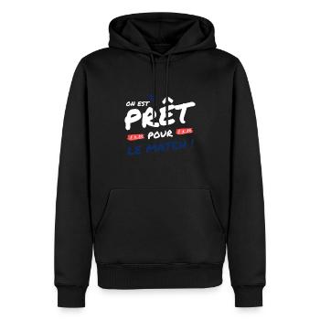 Football France - équipe de football de football - Sweat à capuche Premium bio Homme - noir - Devant - Nico (187cm)