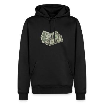Idée de cadeau de billets - Sweat à capuche Premium bio Homme - noir - Devant - Nico (187cm)