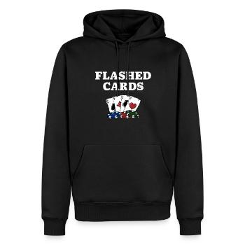 Flashed Cards Card Games Casino Card Player - Männer Premium Bio Hoodie - Schwarz - Vorne - Nico (187cm)