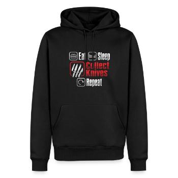 Metzgermesser Messer Messersammler - Männer Premium Bio Hoodie - Schwarz - Vorne - Nico (187cm)