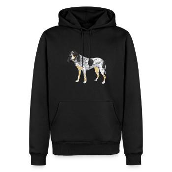 Bluetick Coonhound cadeau drôle de dicton - Sweat à capuche Premium bio Homme - noir - Devant - Nico (187cm)