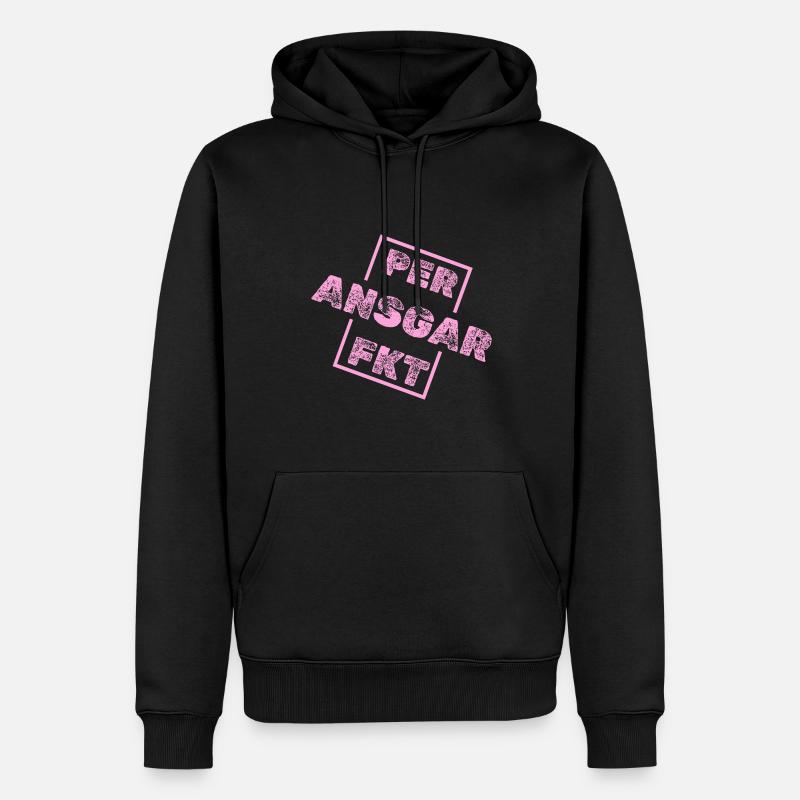 Einzigartig Ansgar - Männer Premium Bio Hoodie - Schwarz