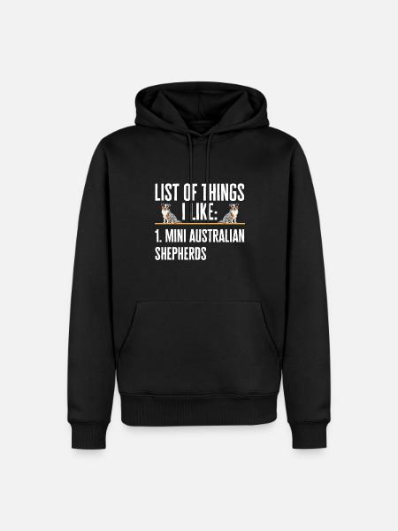 Miniature Australian Shepherd - Men’s Premium Organic Hoodie - black