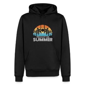 Pregnancy Reveal Pregnant Girl Summer Baby - Männer Premium Bio Hoodie - Schwarz - Vorne - Nico (187cm)