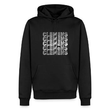 Cadeau pour Clemens - Sweat à capuche Premium bio Homme - noir - Devant - Nico (187cm)